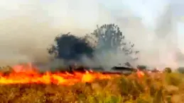 Malatya’da Bahçede Yangın Çıktı